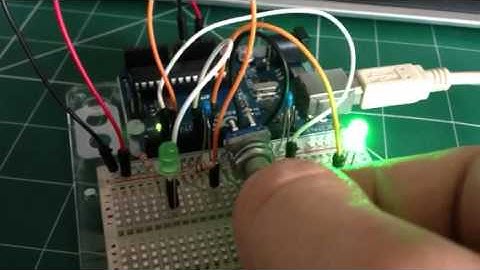 Rotary encoder being read by Arduino Uno