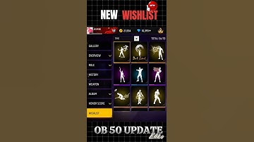 NEW WISHLIST OB 50 UPDATE #freefire #viral #shorts