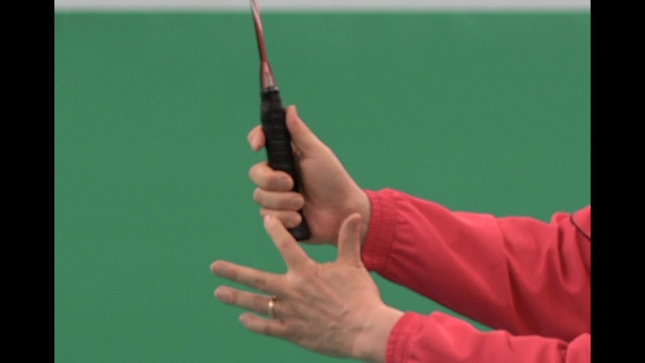 Badminton: Course 7. Lesson 6.  Detail grip for backhand drop shot