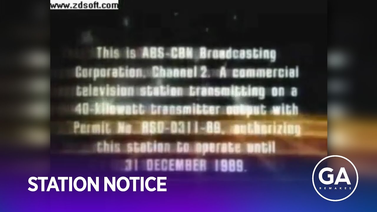 (REMAKE) ABS-CBN Station Notice (Sign-Off) (1989)
