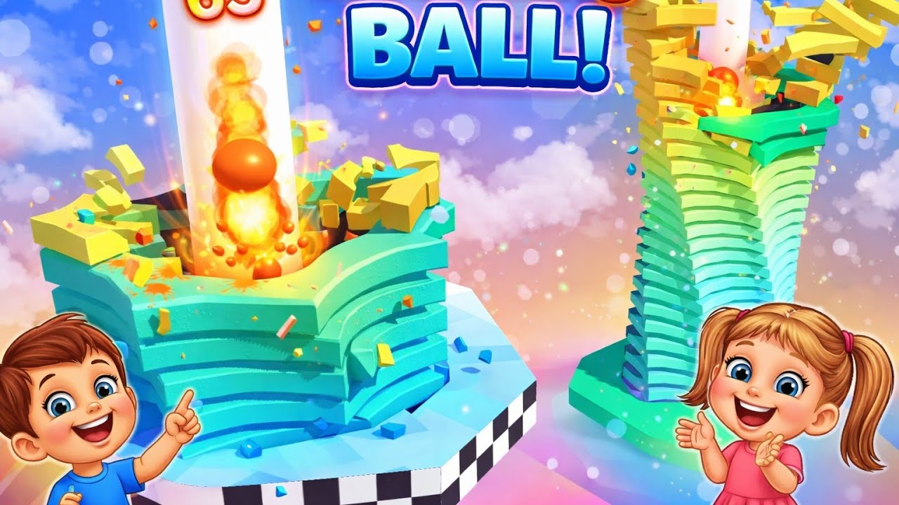 🔥 Bouncing Ball Game | Level 63 Blast 💥 Kids Fun Gameplay