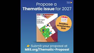 🧠 #MRSPublications: New Issue Call for Proposals