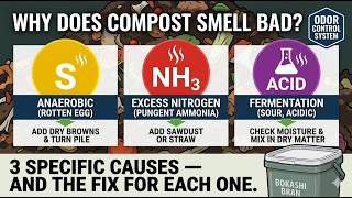 Why Your Compost Smells — The Three Odor Types and the Specific Fix for Each