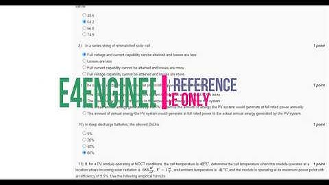 Sustainable Power Generation Systems NPTEL assignment solution week 3