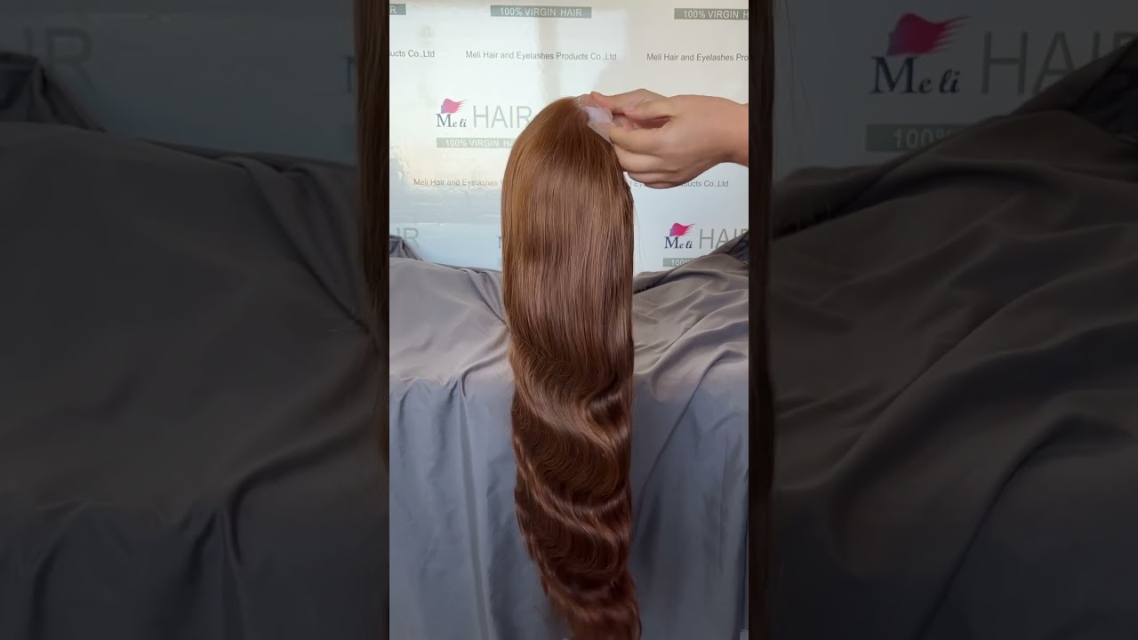 #4 colored 13x4 transparent lace frontal wig body wave 24inch preplucked small knots