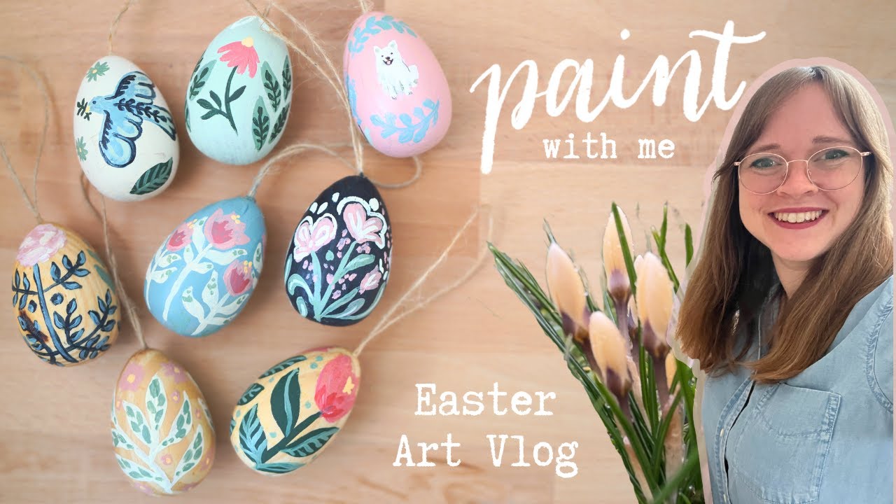 Decorating Easter Eggs 🐰 Paint with me | cozy home decoration DIY