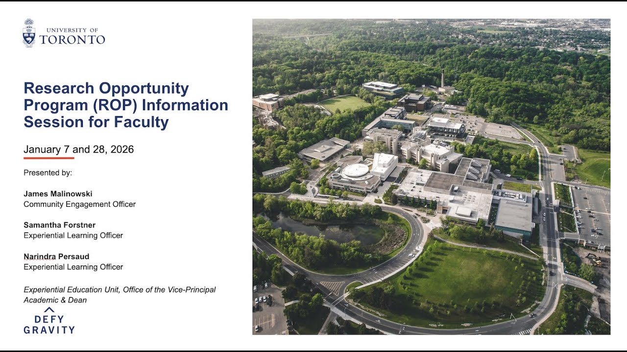 Research Opportunity Program Information Session for Faculty 2026