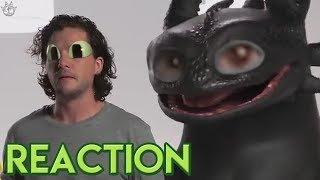 KIT HARINGTON AUDITIONS WITH TOOTHLESS *REACTION* How to train your Dragon: The Hidden World