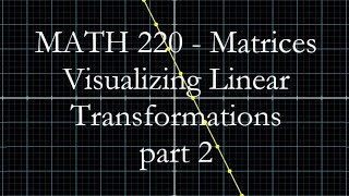 VisualizingLinearTransformations, part 2