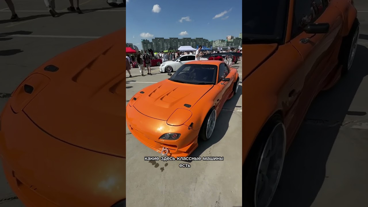 Оранжевая Mazda rx-7