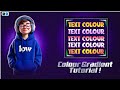 How To Make Pscc Best Text Colour Gradient || Pscc Top 5 Text Colour Tutorial