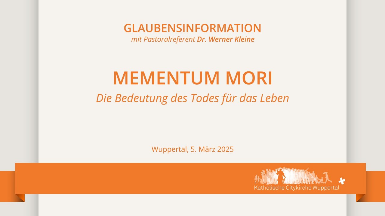 Mementum mori - Bedenke, dass du sterblich bist - Die Bedeutung des Todes für das Leben