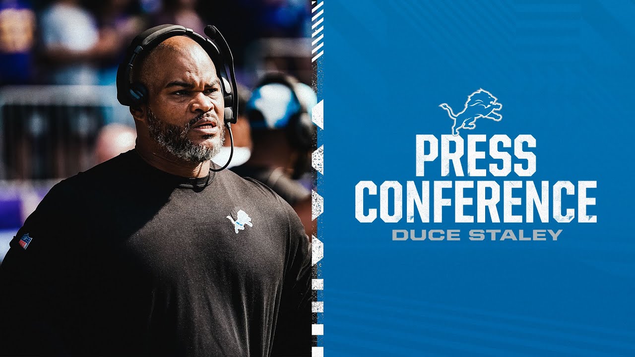 Duce Staley meets with the media on December 9