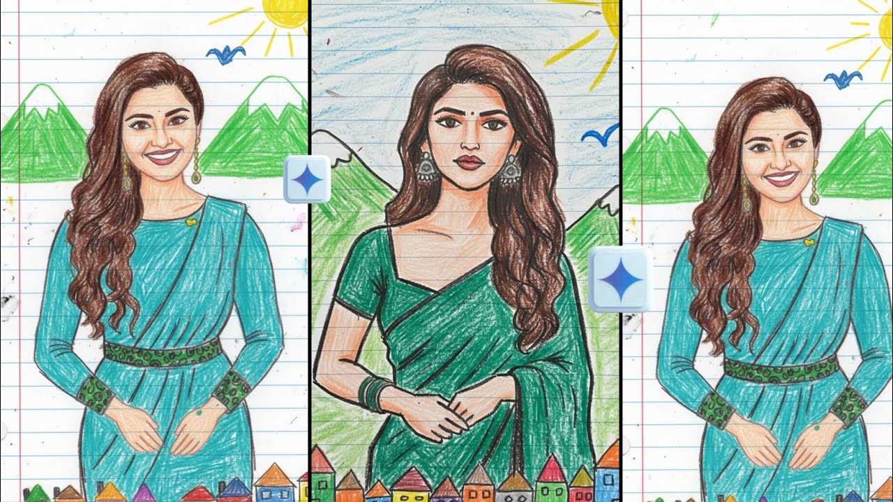 🎨 Gemini AI Trading Girl Drawing | AI Girl Photo Editing | Trading Girl AI Drawing Look | Gemini Ai