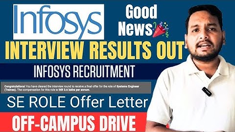 Infosys Interview Results Out 2025 🔥 | System Engineer Trainee Role | Offer Letter |Test Result Info