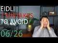 EIDL Loan 7 MISTAKES to AVOID!!