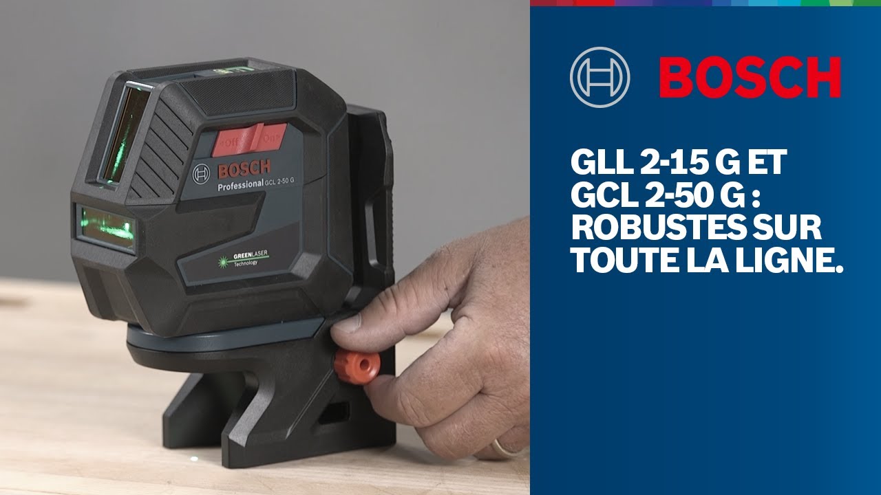 Niveau laser à lignes vertes Bosch GLL 2-15 G Professional avec support et  trépied