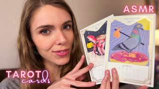 ASMR | Tracing Cute Animal Tarot Cards | Whispers, Paper Sounds