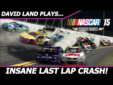INSANE LAST LAP CRASH (David Land RETURNS to NASCAR 15 Victory Edition!) #5 DAYTONA NIGHT