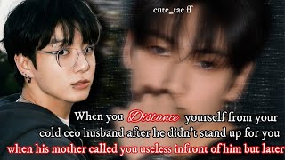 When you distance yourself from your cold ceo husband after he didn't stand up for you when his mom-