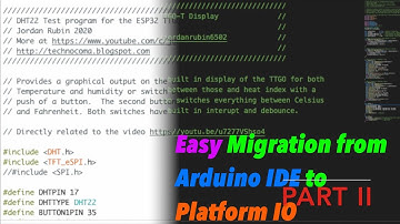 Easy Migration from Arduino IDE to Platform IO Part 2 of 2