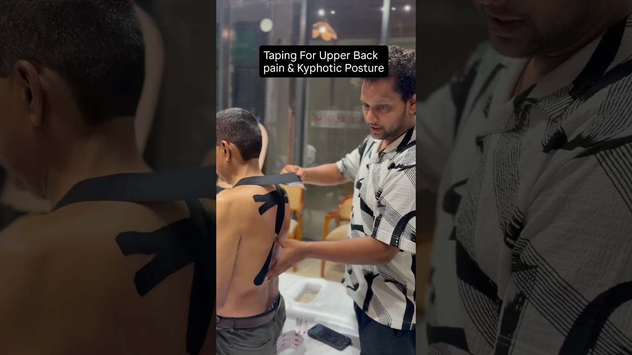 Upper Back Pain Kinesiology Taping Treatment