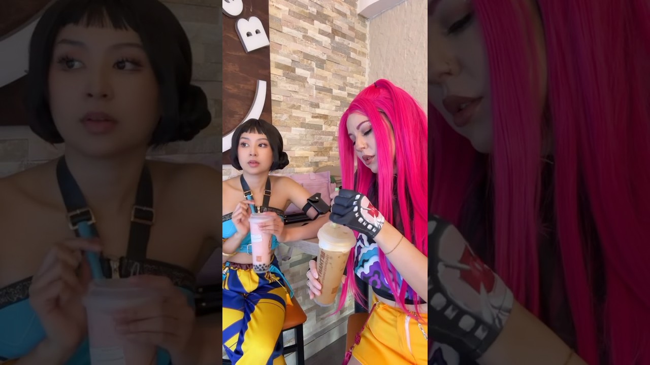 they’re so Cat and Jade coded 😌 Mira: @sho.Jo.cosplay  #kpopdemonhunters #zoey #mira #cosplay