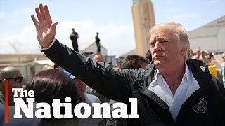 Donald Trump visits Puerto Rico, defends U.S. response to Hurricane Maria