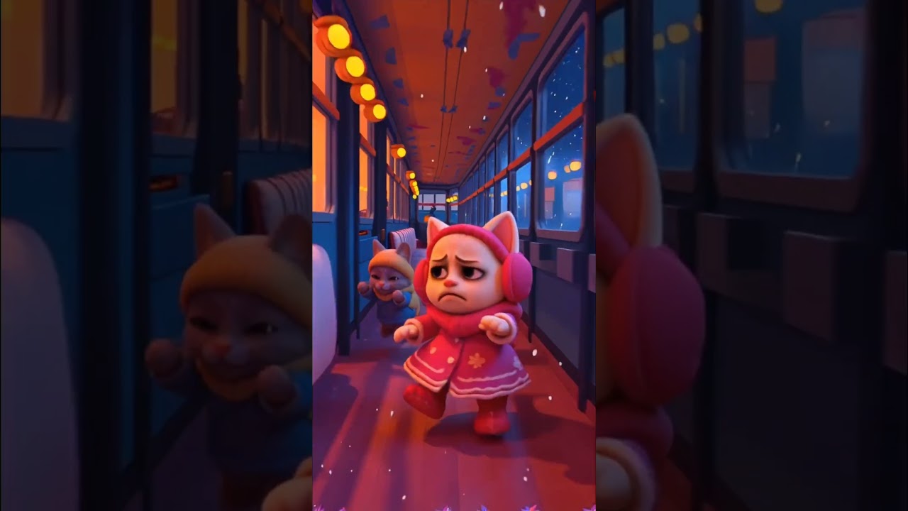 Mommy Cat’s Snowy Train Rescue ❄️🐾