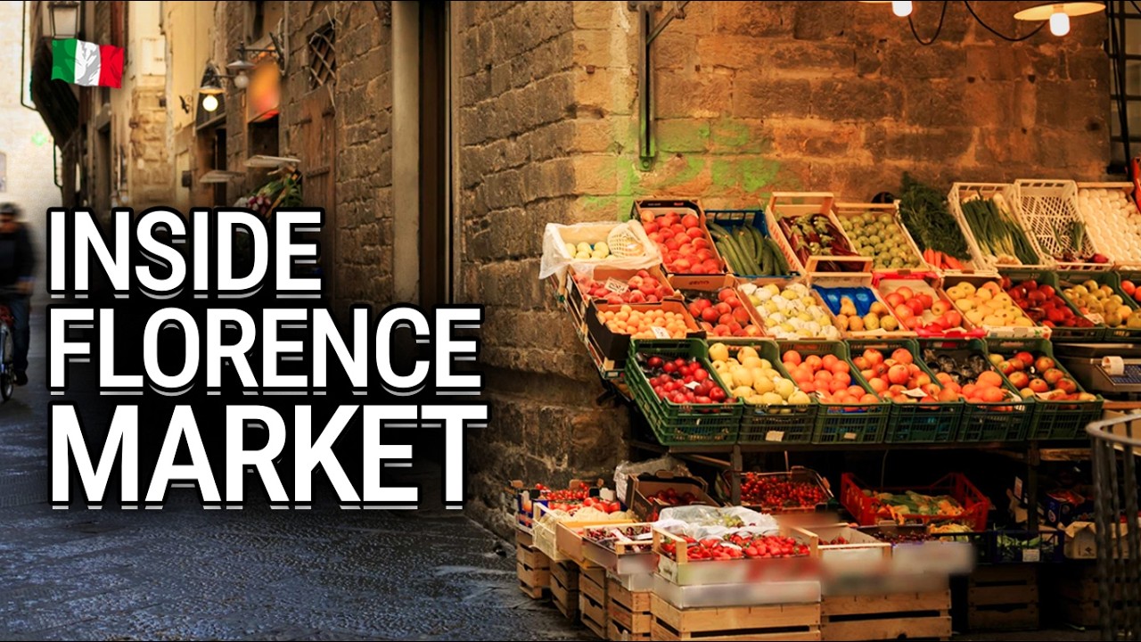 Florence, Italy Market Atmosphere 🇮🇹 | Food, People & Sounds