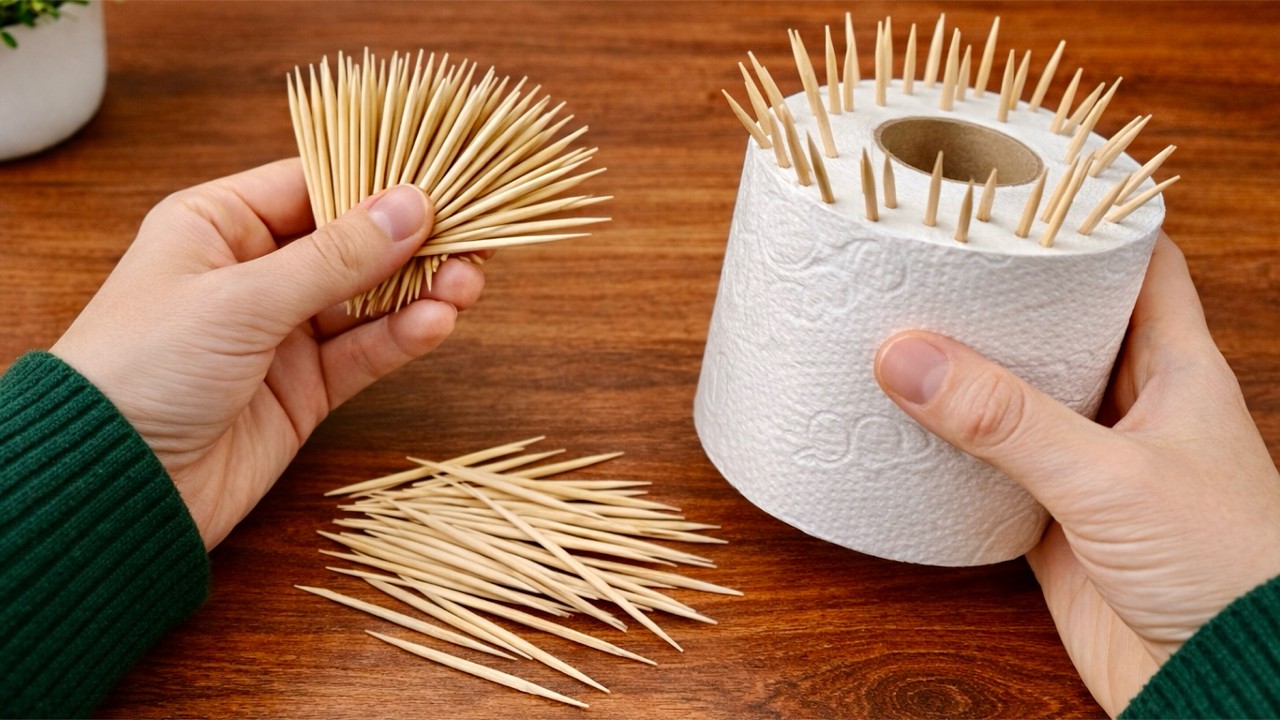 Идеальный секрет моей бабушки с туалетной бумагой и зубочистками!