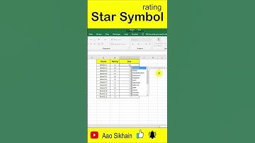Create Star Symbol in excel