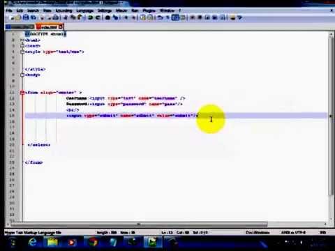 XHTML and CSS Tutorial - 45 - Submitting Forms