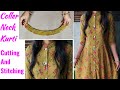 Coller Neck Kurti Cutting and Stitching | Button Placket Kurti Cutting and Stitching