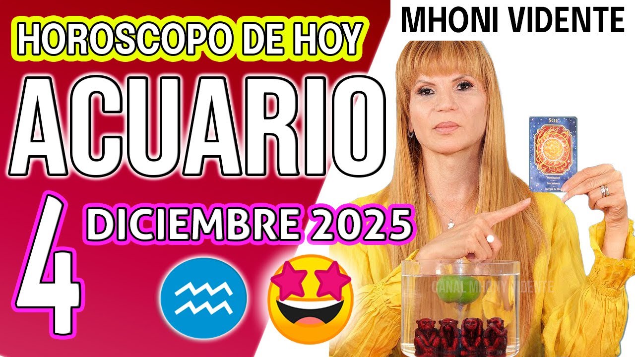 ACUARIO ♒ 🟢 DA MIEDO LO QUE TE VA A PASAR... 🟢HOROSCOPO De Hoy 4 de ...