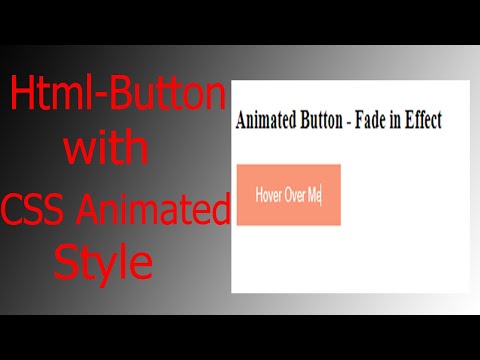 How to Create a Animated Button-Fade in Effect Only Html and CSS