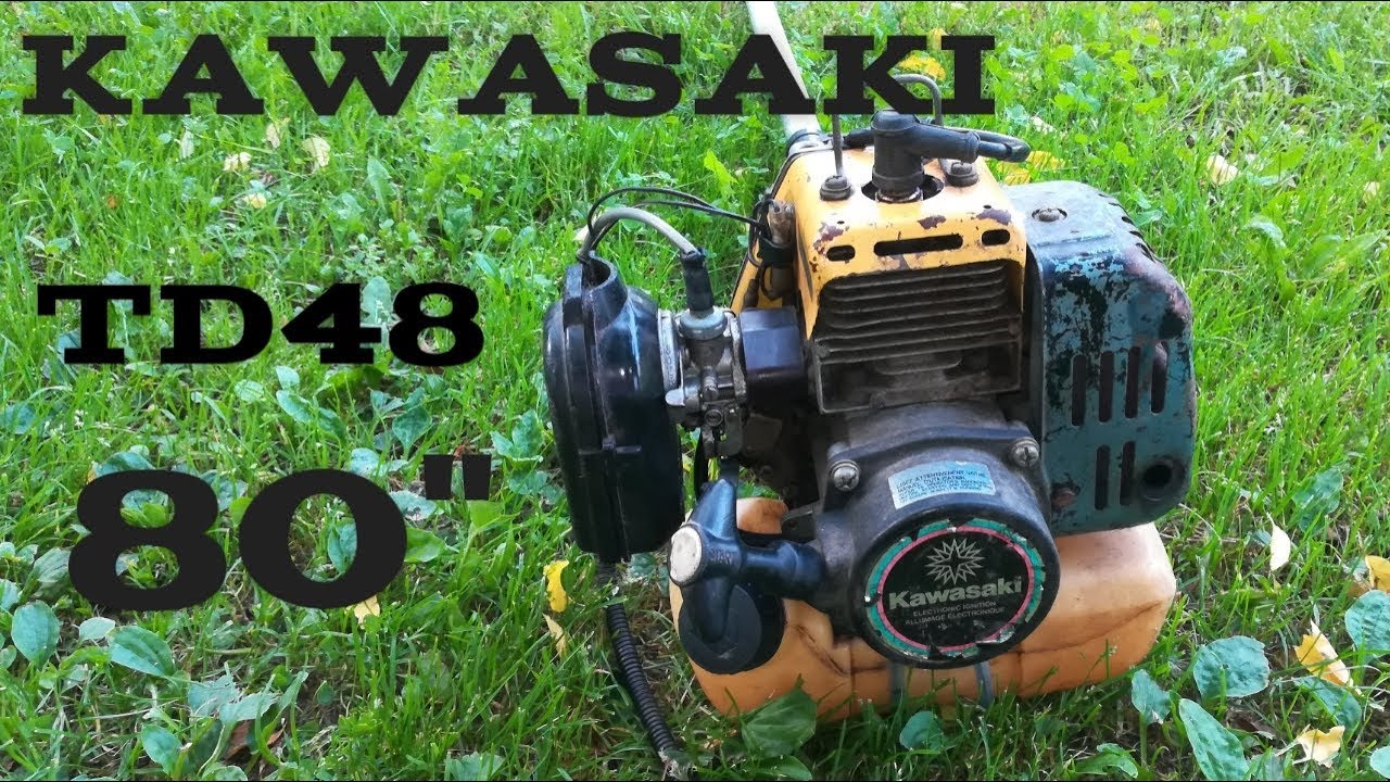 Cent ans Slink coup debroussailleuse kawasaki td 48 terminer