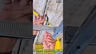 Fastest Way to Secure Hanger Wires! ⚡🧤 #skills #works #construction #building #satisfying #shorts