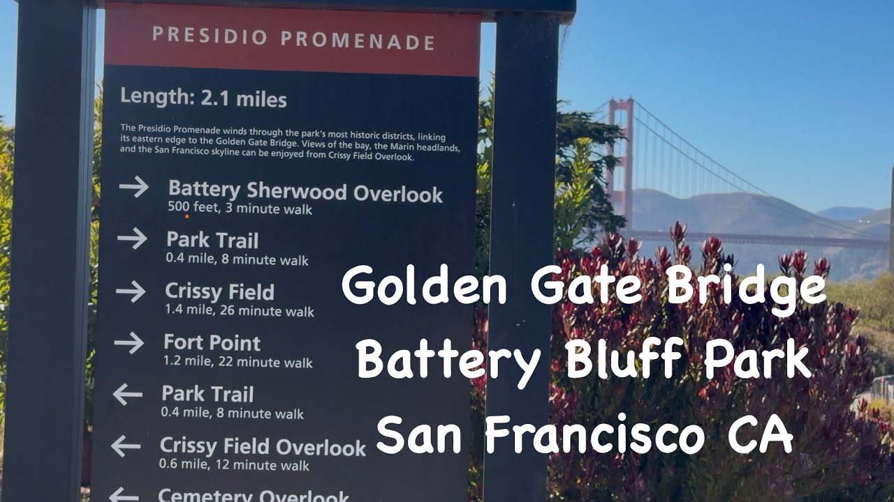 Exploring Presidio NP | Battery Bluff Park | Golden Gate Bridge
