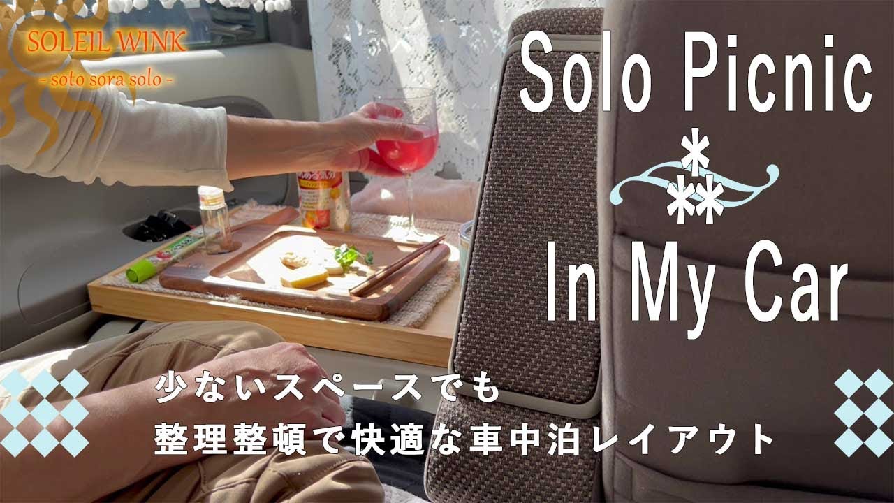 【車中ピクニック＊タント】狭くても快適に過ごせる｜整える車中泊レイアウト｜ベッドメーキング＊段差解消にプラスα｜おいしい楽しい宴の時間｜Camping Vlog｜Ep.8