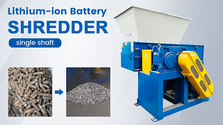 Single Shaft Shredder for Lithium Ion Battery Crushing and Recycling