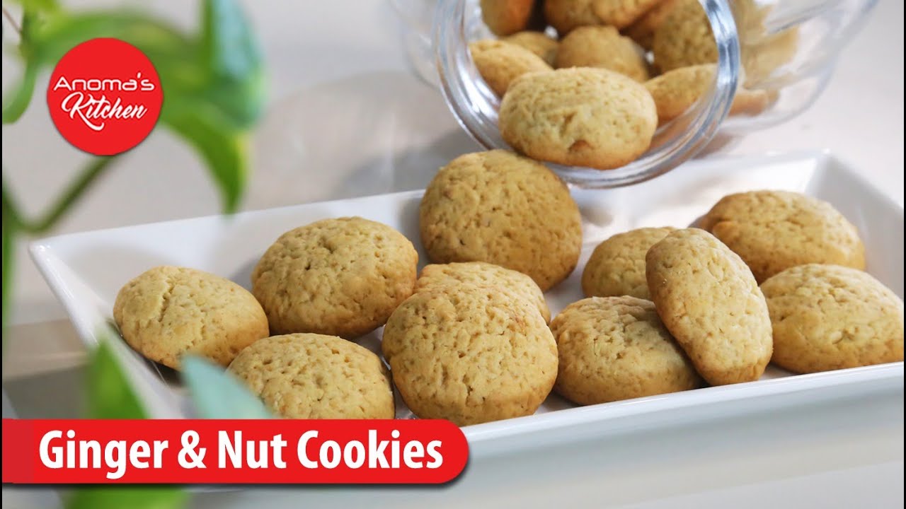 Ginger and Nut Cookies ඉඟුරු බිස්කට් Episode 1077 Anoma's Kitchen
