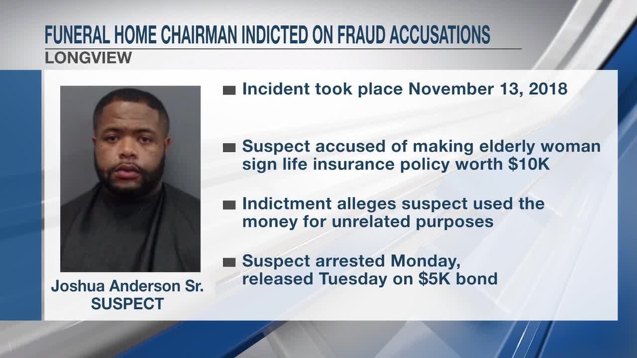 Longview funeral home chair accused of defrauding woman of sister’s
