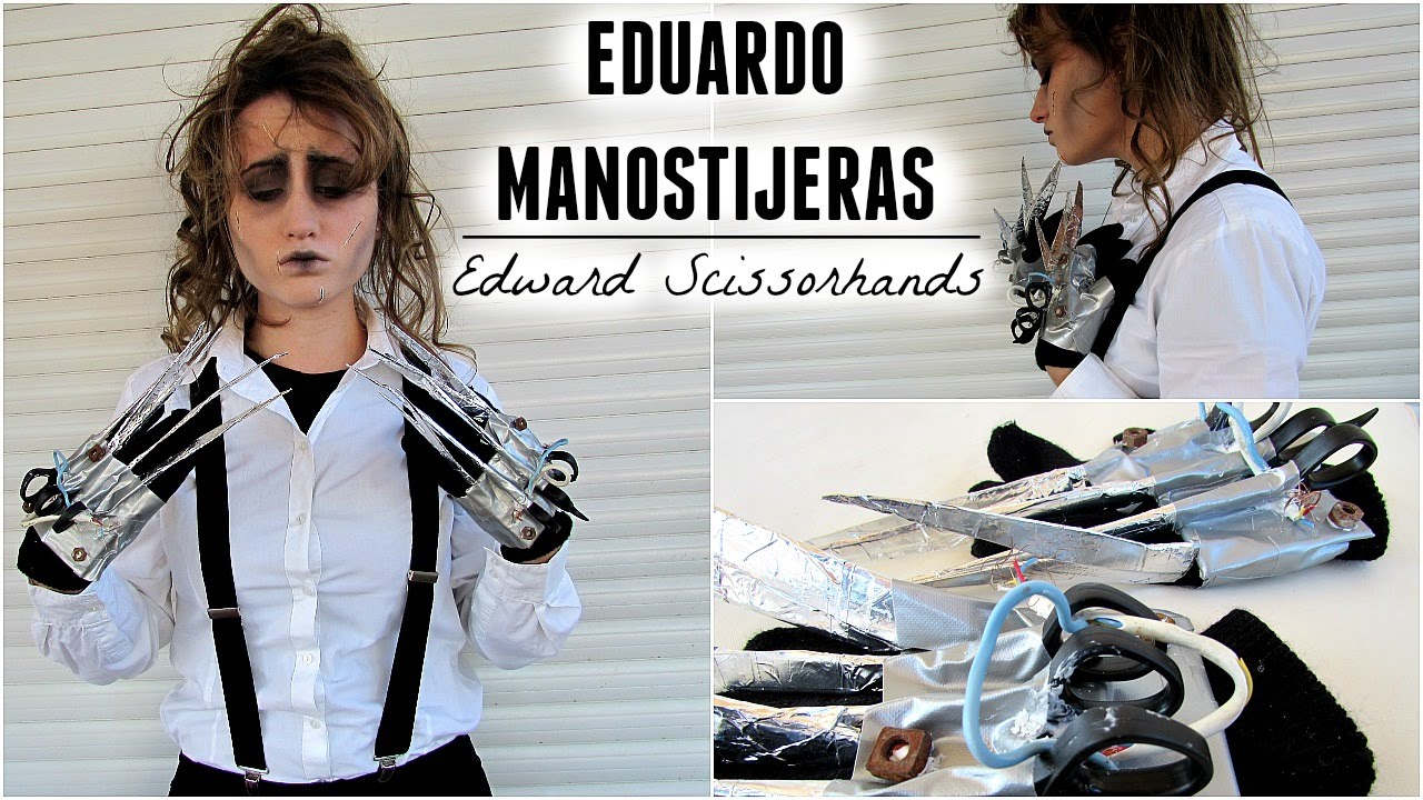 Disfraz Eduardo ManosTijeras - DIY Manos, Maquillaje Y Peinado