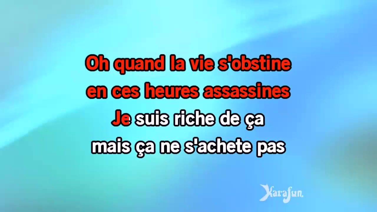 Karaoké Je marche seul Jean Jacques Goldman YouTube