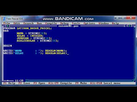 Tutorial Pemrograman Dasar Pascal ( Untuk Pemula )
