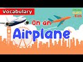 On an airplane  educationals  learn english  talking flashcards esl game
