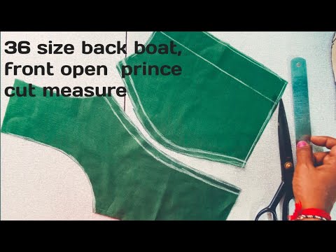 36 size back boat, front deep prince cut blouse measure/ easy blouse sew measure