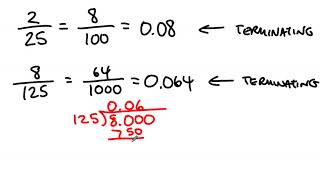 MATH140 Content - Terminating Decimals