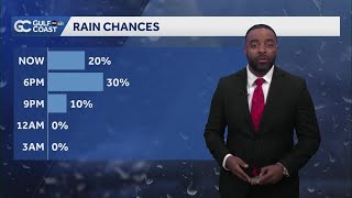 Isolated showers through Thursday evening across Florida's Gulf Coast